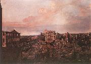 BELLOTTO, Bernardo Dresden, the Ruins of the Pirnaische Vorstadt oil